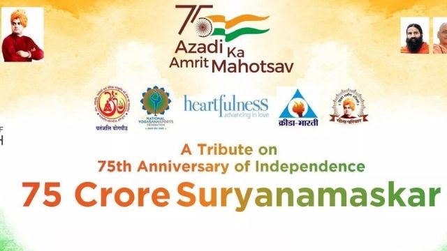 Surya Namaskar Project on 75th Anniversary of Independence Day