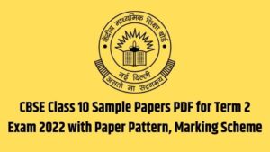 CBSE Class 10 Sample Papers PDF for Term 2