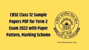 CBSE Class 12 Sample Papers PDF for Term 2