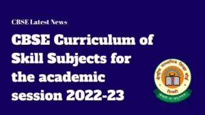 CBSE Curriculum of Skill Subjects