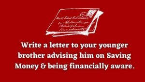 Informal Letter about Saving Money