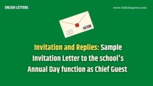 Invitation Letter to the school's Annual Day function