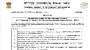 Cbse Board Exam 2023 Registration For Private Students