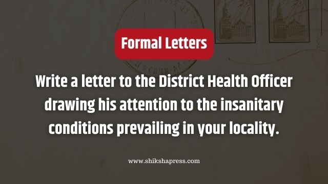 letter to the District Health Officer