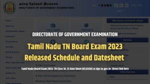 Tamil Nadu TN Board Exam