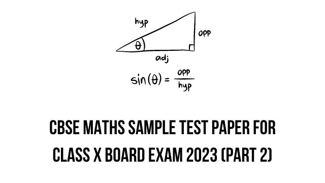 CBSE Maths Sample Test Paper