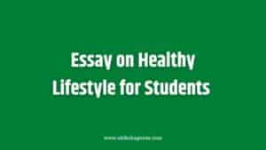 Essay on Healthy Lifestyle