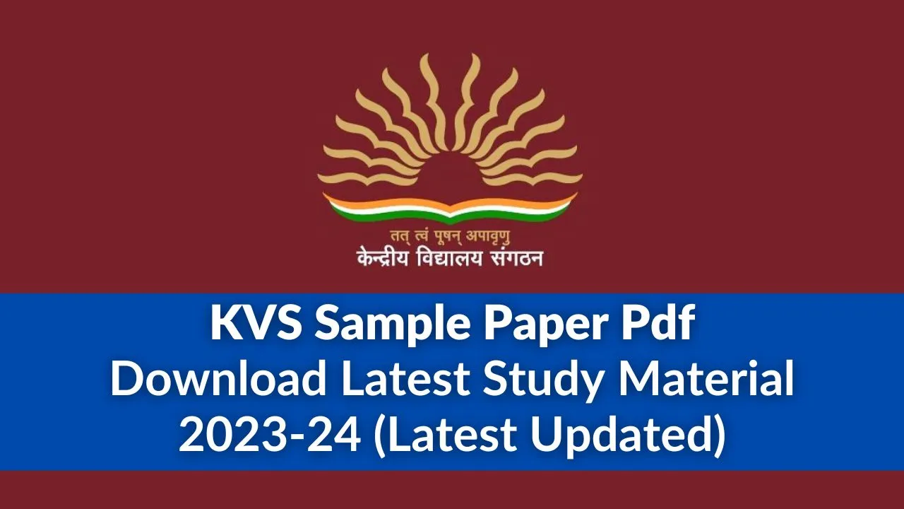 KVS Sample Paper Study Material