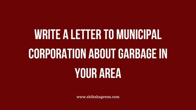 Letter to Municipal Corporation
