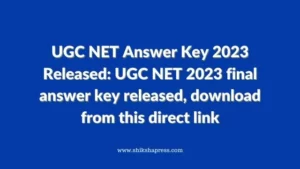 UGC NET Answer Key 2023