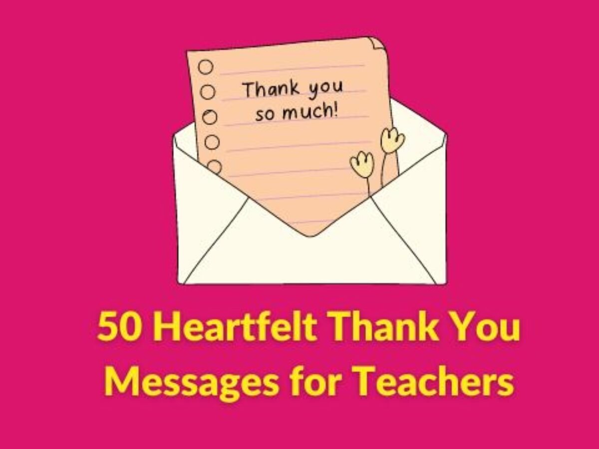 Thank You Message For Teachers From Students