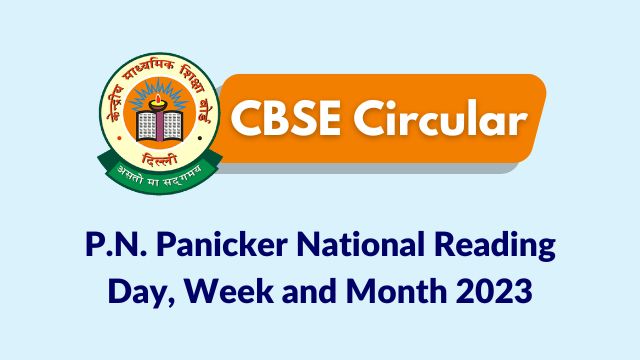 P.N. Panicker National Reading Day 