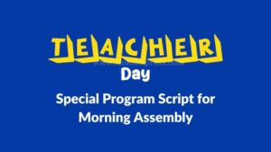 Teacher Day Script