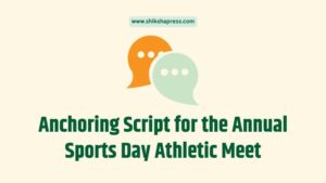 Athletic Sports Day Anchoring Script