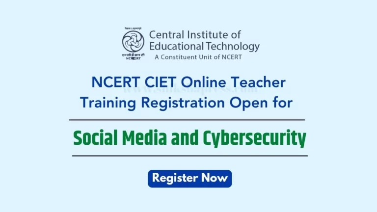 NCERT CIET Social Media Cybersecurity Training