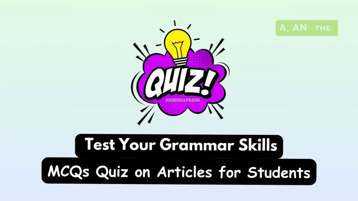 english grammar Articles Quiz