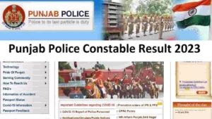 Punjab Police Constable result 2023 declared at punjabpolice.gov.in; check merit list here Candidates can check Punjab Police Constable result 2023 with their registration number and password on the official portal at punjabpolice.gov.in. The shortlisted candidates will be eligible to appear for the physical test. Written By: Sashikanth Yechuri Published: 23 Nov 2023 17:34:PM Punjab Police Constable result 2023 declared at punjabpolice.gov.in; check merit list here Punjab Police (Photo Credit: Official Website) New Delhi: Punjab Police has declared the written exam results for the post of Constable today, November 23, 2023. Candidates who have appeared for the written exam held from August 5 to September 25 can check Punjab Police Constable result 2023 on the official portal at punjabpolice.gov.in. One should use their registration number or login id and password to check Punjab Police result 2023. The exam authority has also released Punjab Police Constable merit list 2023 along with results. Candidates who stand out in the written exam will be eligible to appear for the Physical Measurement Test (PMT) and Physical Screening Test (PST). Punjab Police Constable result 2023 link Candidates can follow the below direct link to access the Punjab Police Constable result 2023. The Punjab Police Constable meri list 2023 pdf will be updated soon. https://cdn.digialm.com/EForms/configuredHtml/31526/81514/login.html Also Read: IDBI Recruitment 2023: Registration begins for 2,100 Junior Assistant Manager, Executive posts at idbibank.in How to check Punjab Police Constable result 2023? Step 1: Open the official portal of Punjab Police – punjabpolice.gov.in Step 2: Navigate to the ‘Recruitment’ section on the homepage Step 3: Find the Punjab Police Constable result 2023 link Step 4: Clicking on the results link will open the landing page Step 5: Enter the registration number or login id and password Step 6: Submit the login credentials Step 7: Download the Punjab Police Constable result 2023 in pdf format Step 8: Take a printout of results for future reference. Also Read: IB ACIO Recruitment 2023: Notification released for 995 posts Punjab Police Constable recruitment 2023 highlights Post Constable Exam authority Punjab Police Vacancies 1746 Written exam date August 6 to September 25, 2023 Punjab Police Constable result date November 23, 2023 Official portal punjabpolice.gov.in Police Constable Result