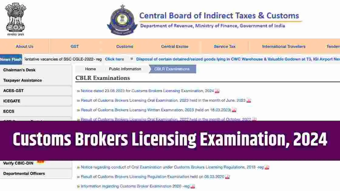 Customs Brokers Licensing Examination 2024