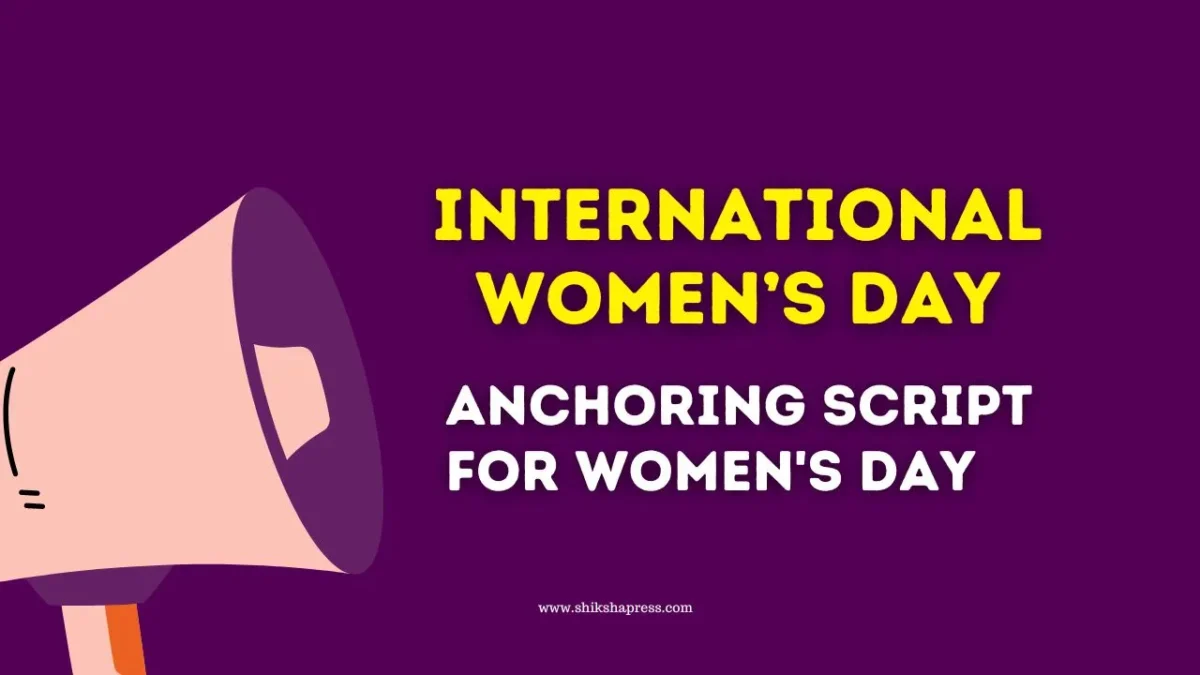 Anchoring Script for Women's Day