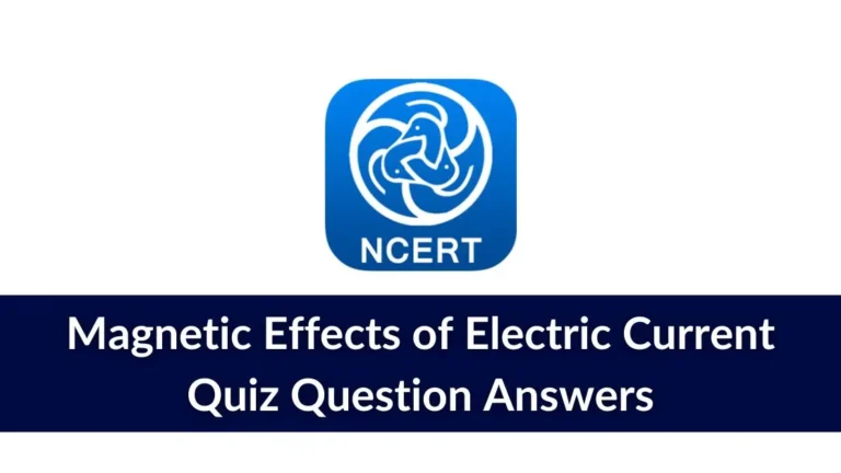 Magnetic Effects of Electric Current Quiz Question Answers