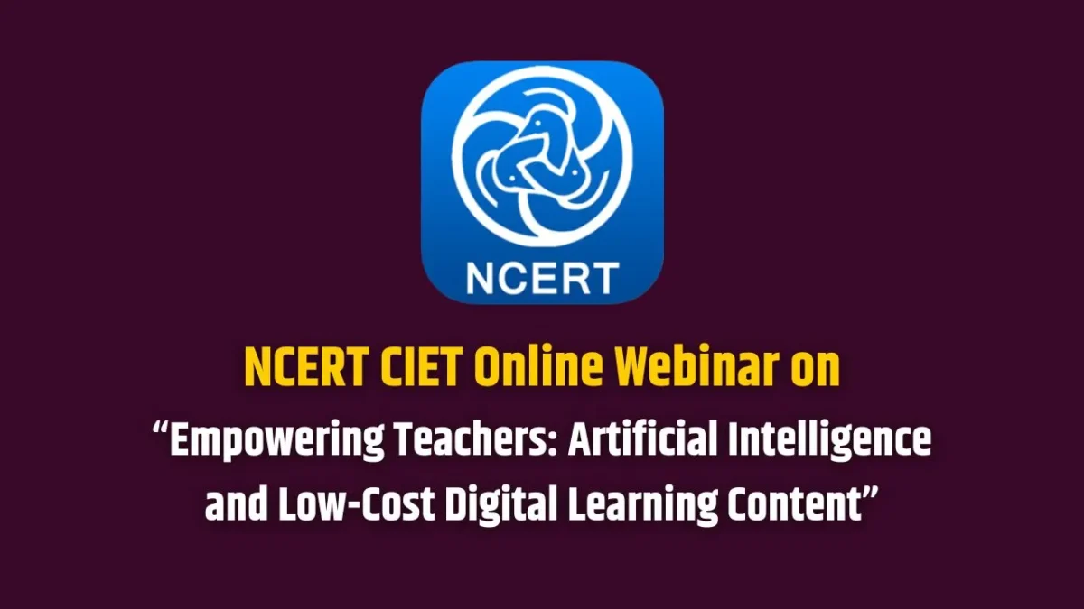 NCERT CIET Online Webinar