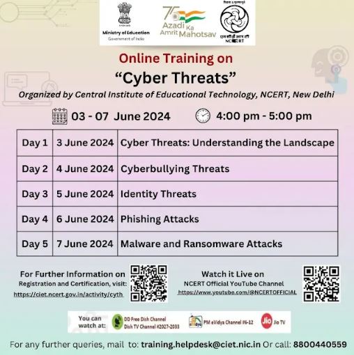 NCERT Online Training on Cyber Threats A