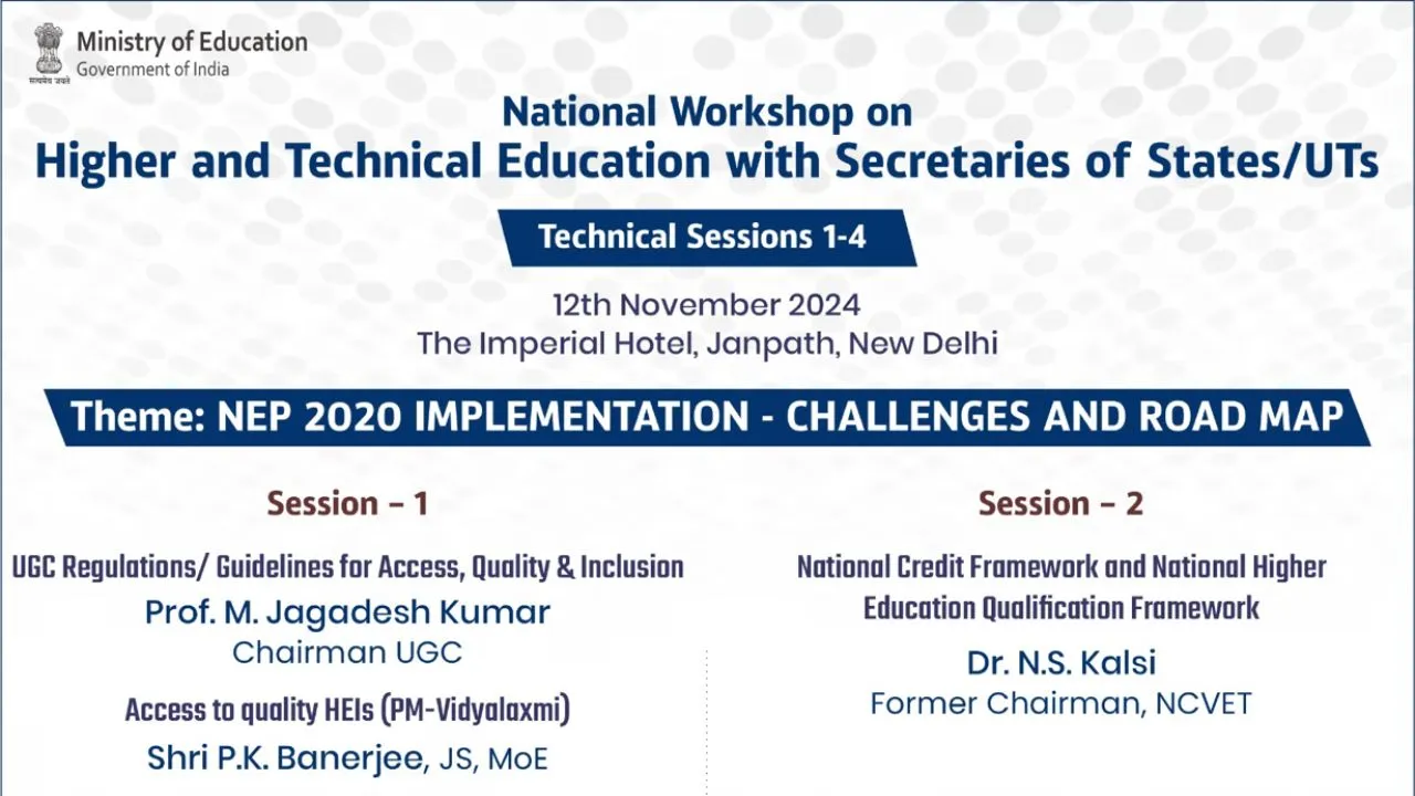 Ministry of Education National Workshop on NEP 2020